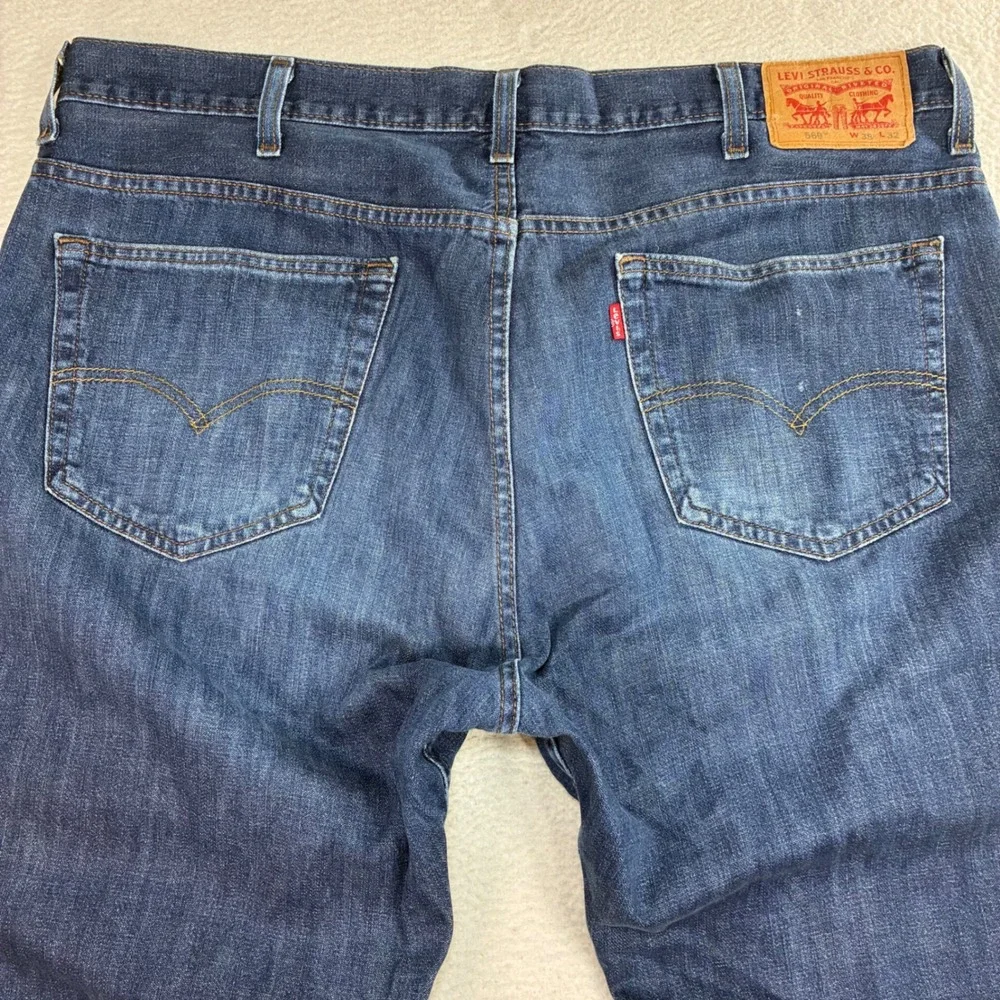 Levis‎ 569 Loose Straight Jeans Men 38x32 Blue Faded Skater Baggy Relaxed Y2K